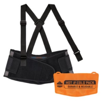 Picture of Proflex 1675 Back Support Brace with Cooling/Warming Pack, X-Small, 22" to 25" Waist, Black, Ships in 1-3 Business Days