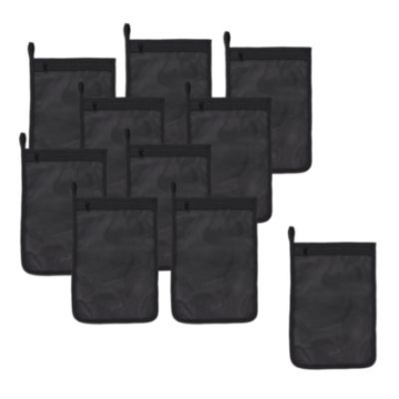 Picture of Arsenal 5718 Zippered Mesh Wash Bag, 8 x 10, Polyester, Black, 10/Pack, Ships in 1-3 Business Days
