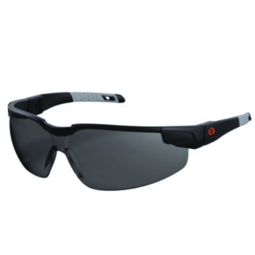 Picture of Skullerz DELLENGER Anti-Scratch/Enhanced Anti-Fog Safety Glasses, Adj Temple/Black Frame,Smoke PolyLens,Ships in 1-3 Bus Days