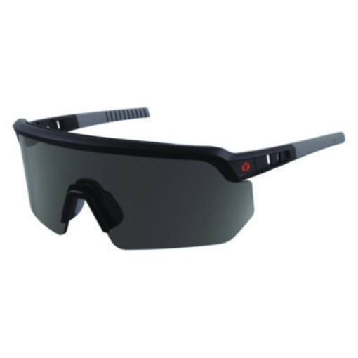 Picture of Skullerz AEGIR Anti-Scratch/Enhanced Anti-Fog Safety Glasses, Black Frame, Smoke Polycarbonate Lens, Ships in 1-3 Bus Days
