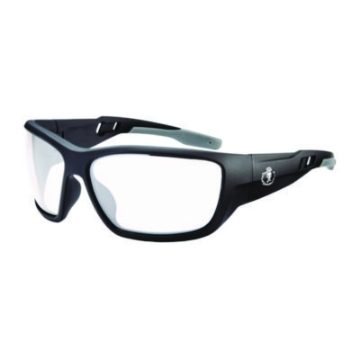 Picture of Skullerz BALDR Anti-Scratch/Anti-Fog Safety Glasses, Matte Black Nylon Frame, Clear PolyCarb Lens, Ships in 1-3 Bus Days