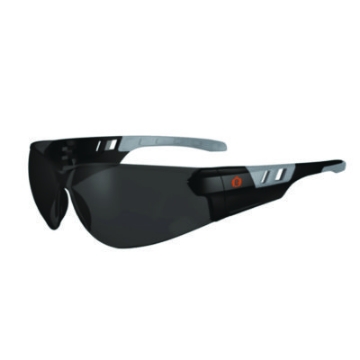 Picture of Skullerz SAGA Anti-Scratch/Enhanced Anti-Fog Safety Glasses, Matte Black Frameless, Smoke Polycarb Lens,Ships in 1-3 Bus Days