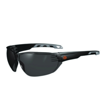 Picture of Skullerz VALI Anti-Scratch/Enhanced Anti-Fog Safety Glasses, Matte Black Frameless, Smoke PolyCarb Lens,Ships in 1-3 Bus Days