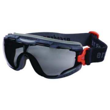 Picture of Skullerz ARKYN Anti-Scratch and Enhanced Anti-Fog Safety Goggles with Elastic Strap, Smoke, Ships in 1-3 Business Days