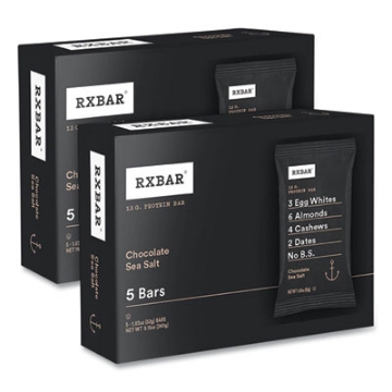 Picture of Adult Bars, Chocolate Sea Salt, 1.83 oz Bar, 5 Bars/Box, 2 Boxes/Carton, Ships in 1-3 Business Days