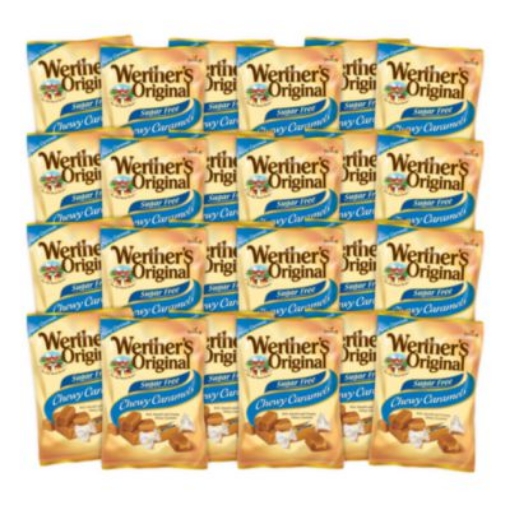 Picture of Chewy Caramels Sugar Free, 1.48 oz Bag, 24/Carton, Ships in 1-3 Business Days