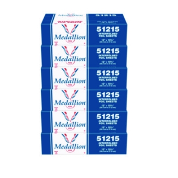 Picture of Medallion Interfolded Foil Sheets, 12 X 10.75, 500/box, 6 Boxes/carton