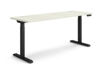Picture of Coordinate Height Adjustable Desk Bundle 2-Stage, 70" x 22" x 27.75" to 47", Silver Mesh\Black, Ships in 7-10 Business Days