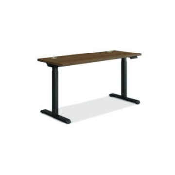 Picture of Coordinate Height Adjustable Desk Bundle 2-Stage, 58" x 22" x 27.75" to 47", Pinnacle\Black, Ships in 7-10 Business Days