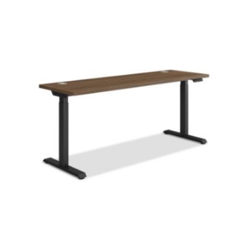 Picture of Coordinate Height Adjustable Desk Bundle 2-Stage, 70" x 22" x 27.75" to 47", Pinnacle\Black, Ships in 7-10 Business Days