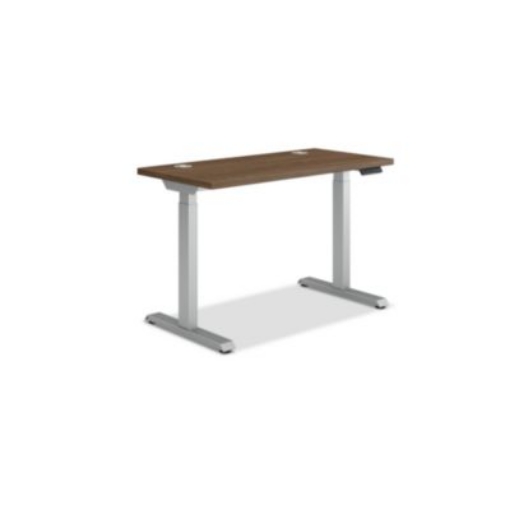 Picture of Coordinate Height Adjustable Desk Bundle 2-Stage, 46" x 22" x 27.75" to 47", Pinnacle\Silver, Ships in 7-10 Business Days