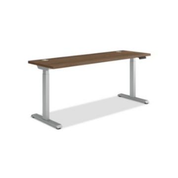 Picture of Coordinate Height Adjustable Desk Bundle 2-Stage, 70" x 22" x 27.75" to 47", Pinnacle\Silver, Ships in 7-10 Business Days