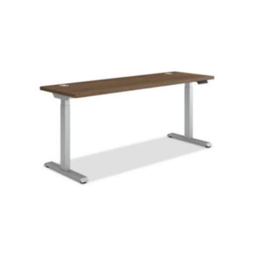 Picture of Coordinate Height Adjustable Desk Bundle 2-Stage, 70" x 22" x 27.75" to 47", Pinnacle\Silver, Ships in 7-10 Business Days