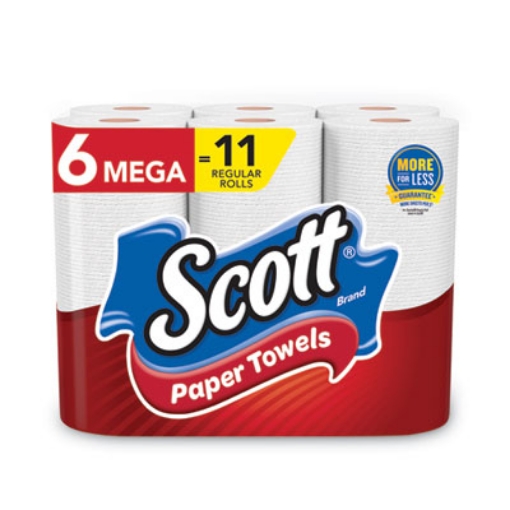 Picture of Choose-A-Size Mega Kitchen Roll Paper Towels, 1-Ply, 100/roll, 6 Rolls/pack, 4 Packs/carton