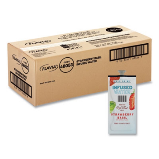 Picture of Strawberry Basil Infused Water Freshpack, Strawberry Basil, 0.11 oz Pouch, 100/Carton