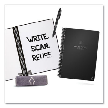 Picture of Fusion Smart Notebook, Seven Assorted Page Formats, Black Cover, (18) 8.8 x 6 Sheets
