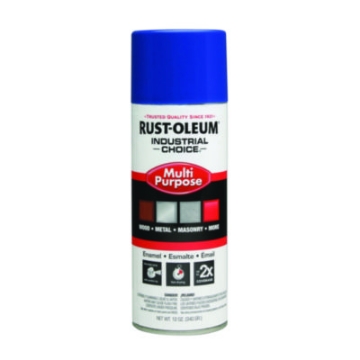 Picture of Industrial Choice 1600 System Multi-Purpose Enamel Spray Paint, Flat Safety Blue, 12 oz Aerosol Can, 6/Carton