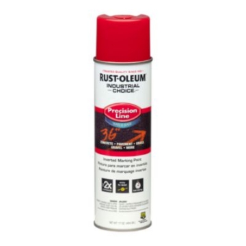 Picture of Industrial Choice M1800 System Water-Based Precision Line Marking Paint, Flat Safety Red, 17 oz Aerosol Can, 12/Carton