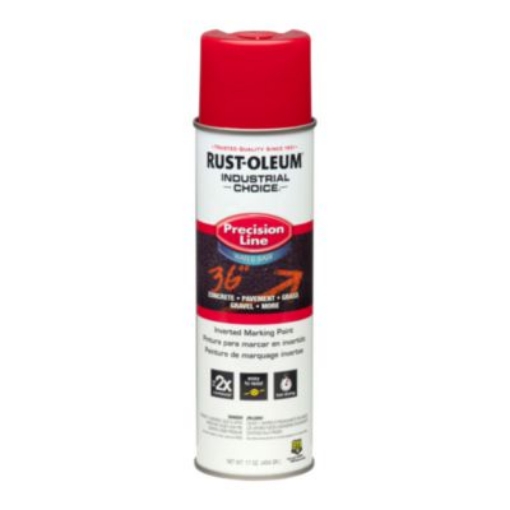 Picture of Industrial Choice M1800 System Water-Based Precision Line Marking Paint, Flat Safety Red, 17 oz Aerosol Can, 12/Carton