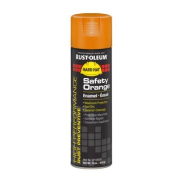 Picture of Hard Hat High Performance V2100 System Rust Preventive Enamel Spray Paint, Gloss Safety Orange, 15 oz Aerosol Can, 6/Carton