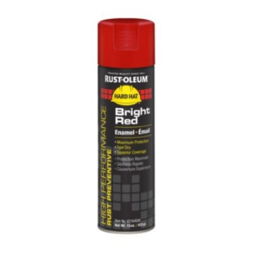 Picture of Hard Hat High Performance V2100 System Rust Preventive Enamel Spray Paint, Gloss Bright Red, 15 oz Aerosol Can, 6/Carton