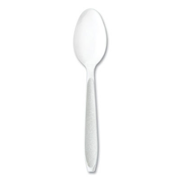 Picture of Impress Heavyweight Full-Length Polystyrene Cutlery, Teaspoon, White, 100/Box