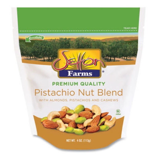 Picture of Pistachio Nut Blend, Pistachio, Almonds, Cashews, 4 oz Bag, 10/Carton