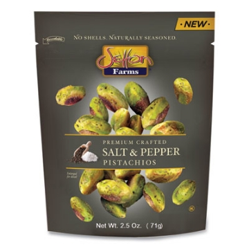Picture of Salt and Pepper Pistachios, 2.5 oz Bag, 8/Carton