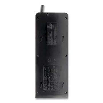 Picture of Surge Protector, 8 AC Outlets/4 USB Ports, 6 ft Cord, 1,800 J, Black