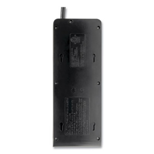 Picture of Surge Protector, 8 AC Outlets/4 USB Ports, 6 ft Cord, 1,800 J, Black