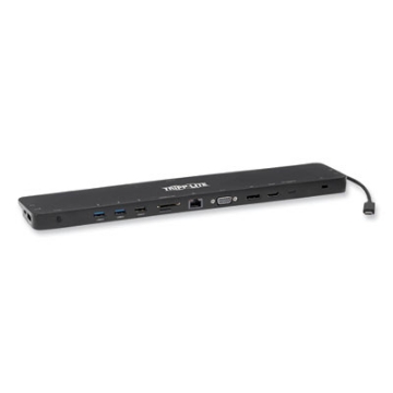 Picture of Triple Docking Station, 4k Hdmi/dp, Usb A, 2 Usb C, 2 Usb 2.0/3.0, Vga, 3.5 Mm, Sd/micro Sd, Ethernet, Black