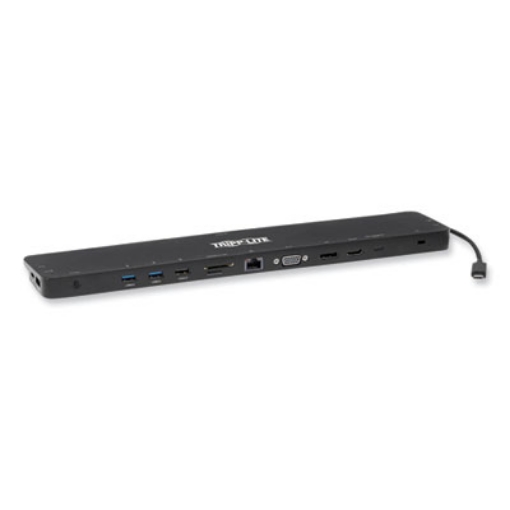 Picture of Triple Docking Station, 4k Hdmi/dp, Usb A, 2 Usb C, 2 Usb 2.0/3.0, Vga, 3.5 Mm, Sd/micro Sd, Ethernet, Black
