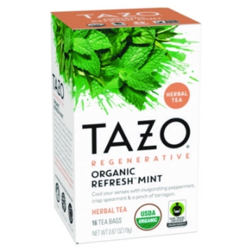 Picture of Tea Bags, Organic Refresh Mint, 16/Box, 6 Boxes/Carton