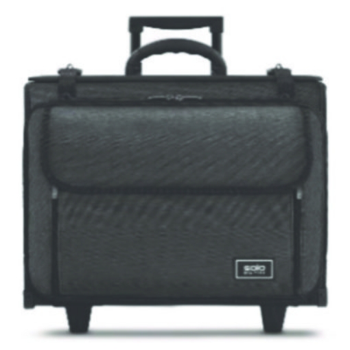 Picture of Morgan Recycled Rolling Catalog Case, Fits Devices Up to 17.3", 18.13 x 7.13 x 13.5, Black/Gray