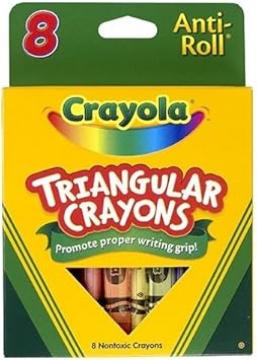 Picture of 20 Pack CRAYOLA LLC FORMERLY BINNEY & SMITH CRAYOLA TRIANGULAR CRAYONS 8 COUNT
