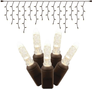 Picture of 6PK - 9Ft. Icicle LED70Lt. Warm White M5 Lights Brown Wire