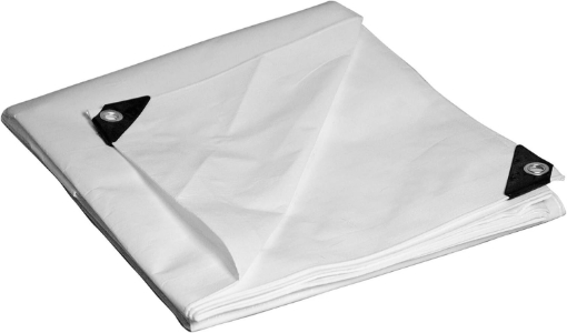 Picture of 8' x 10' Foremost Tarp 30810 White Dry Top HD White 10-Mil Heavy Duty Tarp