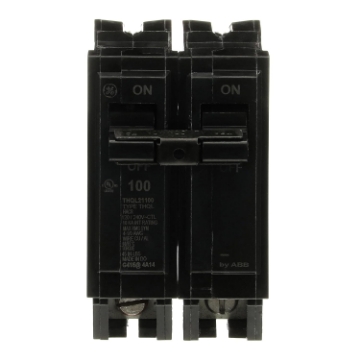 Picture of ABB Q-Line THQL21100P Q Line 100A Double-Pole Circuit Breaker • 120/240 V, 100 Amp • THQL Two-Pole Load Center Circuit Breaker • ABB 100-Amp 2-Pole 120/240V Breaker