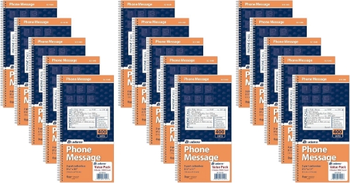 Picture of Adams Message Book/Phone Call, Carbonless Duplicate, 5.50 x 11 Inches, 400 Sets per Book (SC1154D) 15-pack of books
