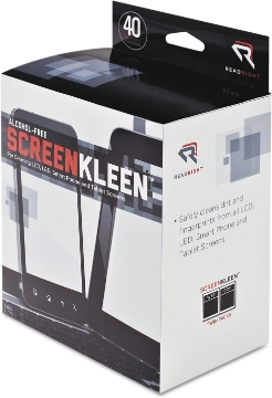Picture of Advantus Read Right RR1391 ScreenKleen Alcohol-Free Wet Wipes Cloth 5 x 5 40/Box