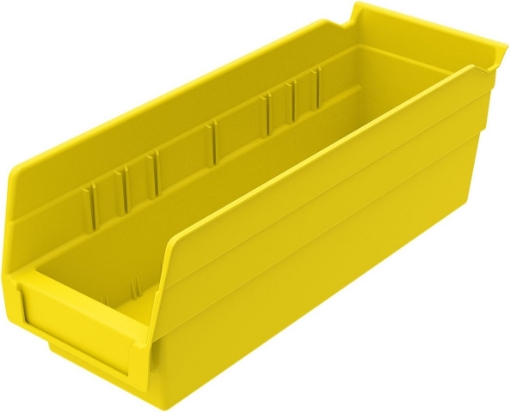 Picture of Akro-Mils Shelf Bin with Grease/Oil Resistant, 4-1/8-Inch by 11-5/8-Inch by 4-Inch, Yellow, AKM30120Y