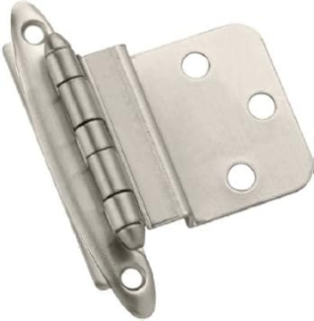 Picture of Amerock 2 in. W x 2-3/4 in. L Satin Nickel Steel Decorative Hinge 2