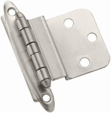 Picture of Amerock 2 in. W x 2-3/4 in. L Satin Nickel Steel Decorative Hinge 2