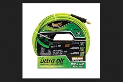 Picture of Amflo Ultra Air 100 ft. L x 3/8 in. Dia. Rubber/PVC Hybrid Air Hose 300 psi Green