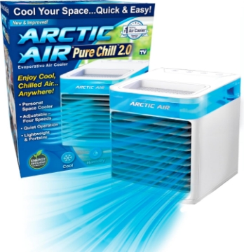 Picture of Arctic Air Pure Chill 2.0 Evaporative Air Cooler by Ontel - Powerful, Quiet, Lightweight and Portable Space Cooler with Hydro-Chill Technology For Bedroom, Office, Living Room & More,Blue