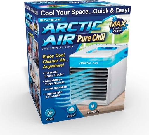 Picture of Arctic Air Pure Chill Evaporative Air Cooler By Ontel - Powerful 3-Speed Personal Space Cooler, Quiet, Lightweight And Portable For Bedroom, Office, Living Room & More
