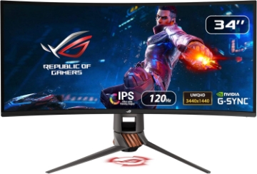 Picture of Asus ROG Swift PG349Q 34” Curved G-Sync Gaming Monitor 120Hz 3440 X 1440 IPS with Eye Care Aura Sync DP HDMI,Black