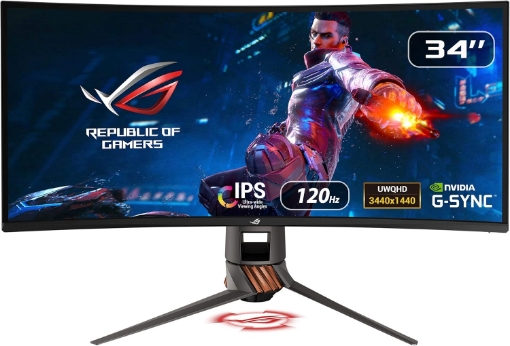 Picture of Asus ROG Swift PG349Q 34” Curved G-Sync Gaming Monitor 120Hz 3440 X 1440 IPS with Eye Care Aura Sync DP HDMI,Black