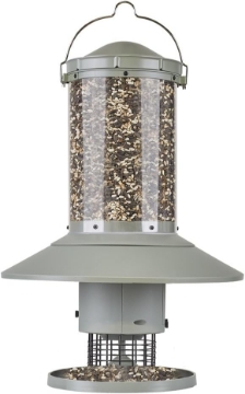 Picture of AUTOFEEDER Bird Feeder, Programmable, Automatic Time Released, Battery-Powered, Removable Lid, Squirrel Proof, Weather Resistant, 360 Degree Perch, Large Capacity - Classic Green