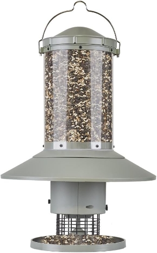 Picture of AUTOFEEDER Bird Feeder, Programmable, Automatic Time Released, Battery-Powered, Removable Lid, Squirrel Proof, Weather Resistant, 360 Degree Perch, Large Capacity - Classic Green